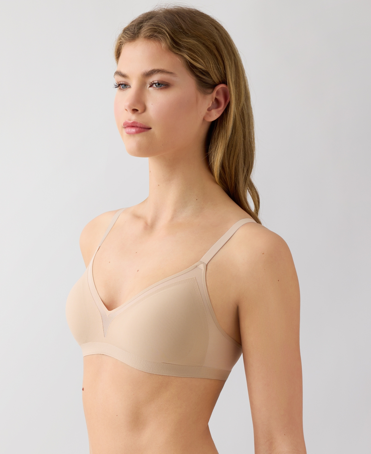 B.tempt'd By Wacoal Women's B.wowd Modern Wire-free Bralette 952687 In Neutral