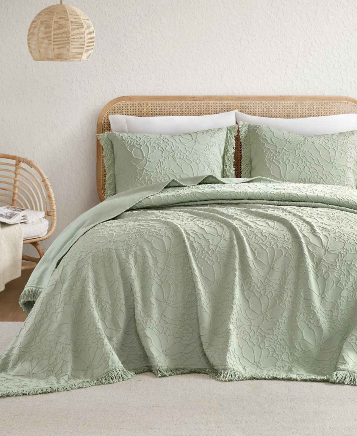 Madison Park Willow Lightweight Breathable 3-pc. Bedspread Set, King In Green