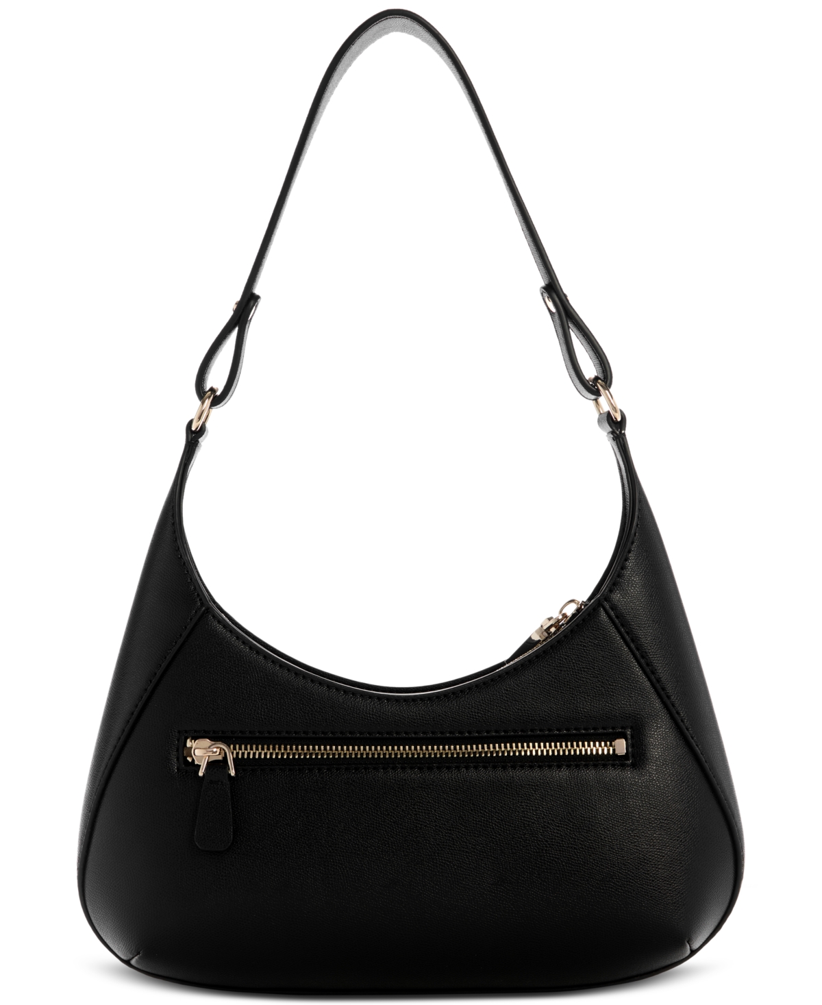 Guess Mimina Small Top Zip Shoulder Bag In Black