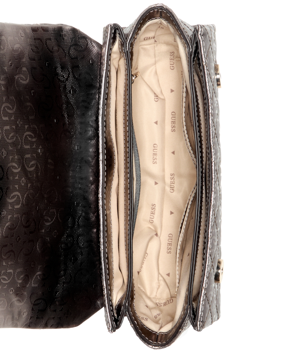 Guess Idra Small Top Handle Quilted Flap Crossbody