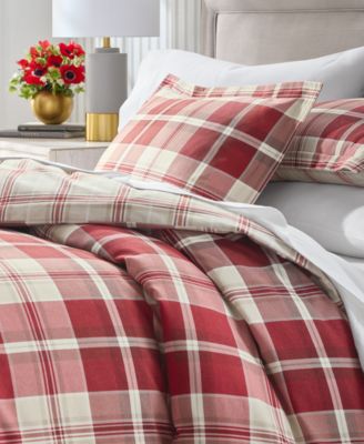 Crimson Plaid Flannel 3-Pc. Comforter Set, King, Macy's Exclusive
