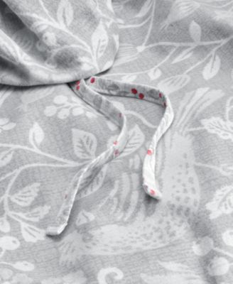 Festive Damask Flannel 3-Pc. Comforter Set, King, Macy's Exclusive