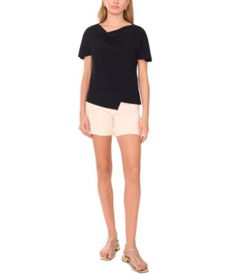 Women's Cowl-Neck Asymmetrical Hem Top