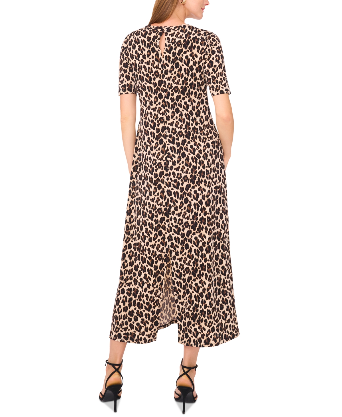 Vince Camuto Crewneck Midi T-shirt Dress In Multi