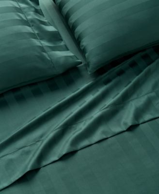 1.5" Stripe 550 Thread Count 100% Cotton 3-Pc. Sheet Set, Twin, Exclusively at Macy’s