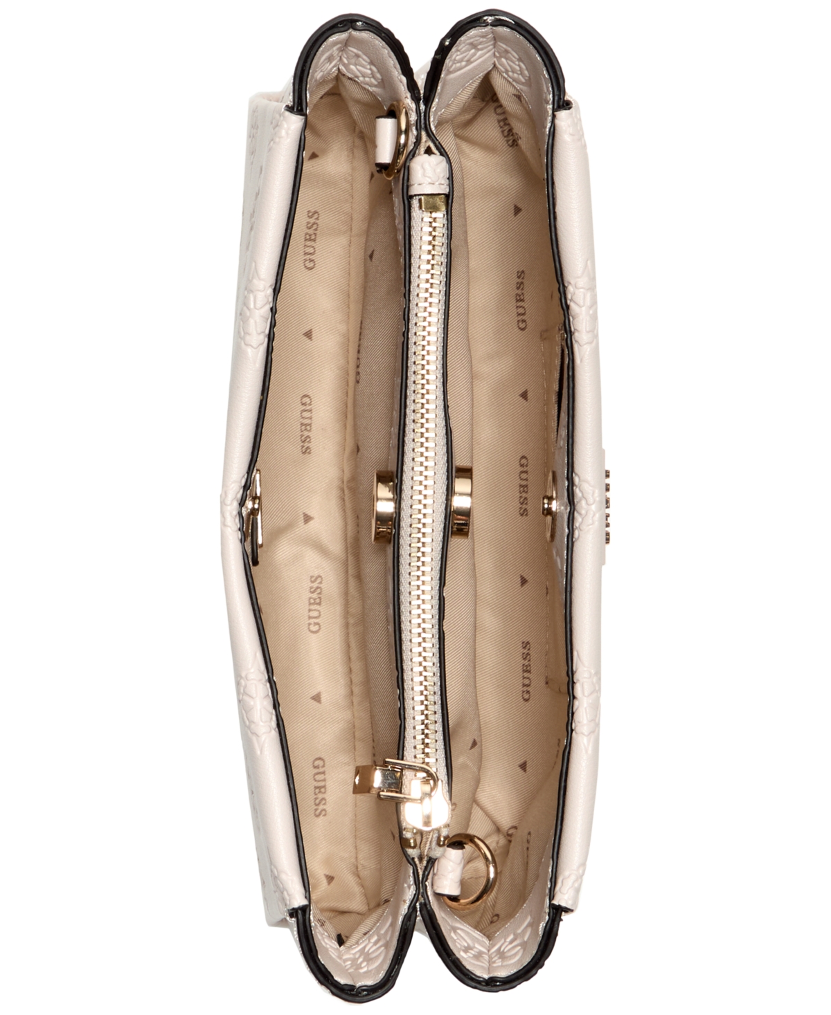 Guess Tisha Small Logo Crossbody Bag In Brown