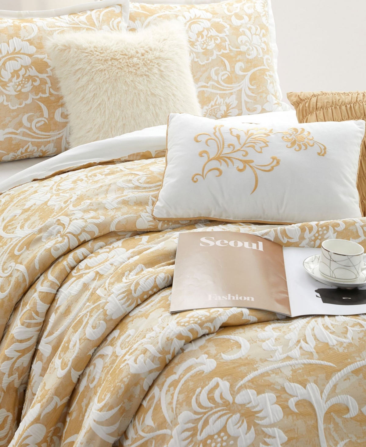 Stratford Park Sendy Floral 11-pc. Comforter Set, California King In Yellow