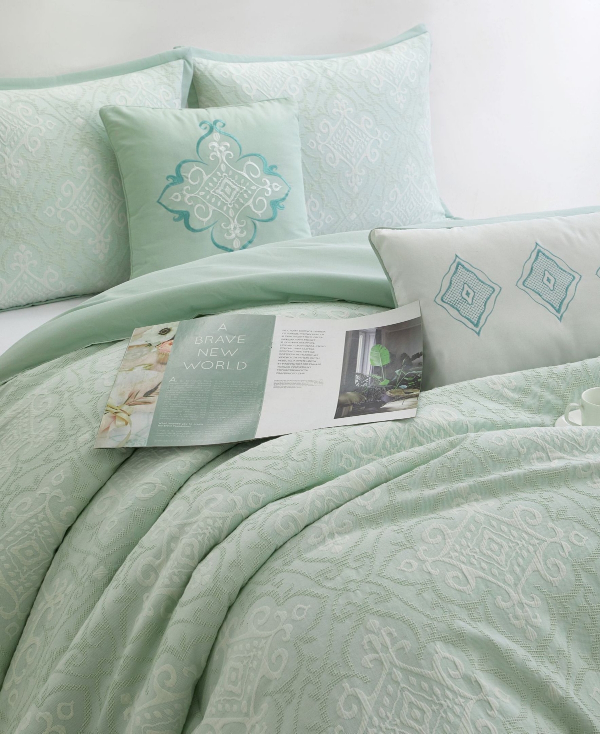 Stratford Park Prissa Medallion 6-pc. Comforter Set, Queen In Green