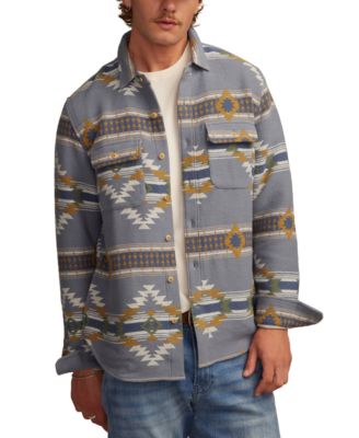 Lucky Brand - Men's Long Sleeve Southwestern Pattern Humbolt Button-Front Shirt
