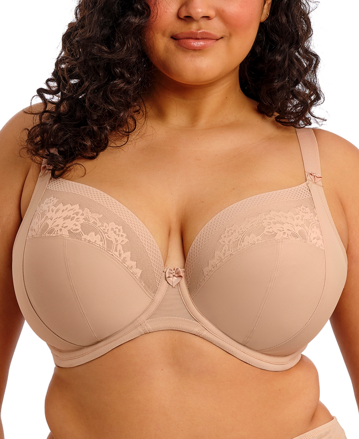 Women's Nerina Full-Figure Underwire Plunge Bra EL302734 - Sahara