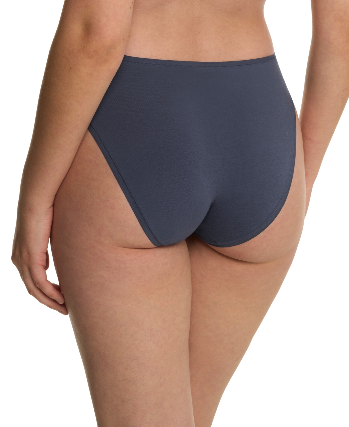 Natori Bliss Bare Cotton High Cut Briefs In Black