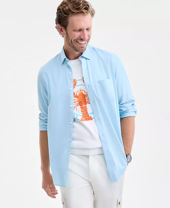 Men's Solid Stretch Oxford Cotton Shirt - thumbnail 7