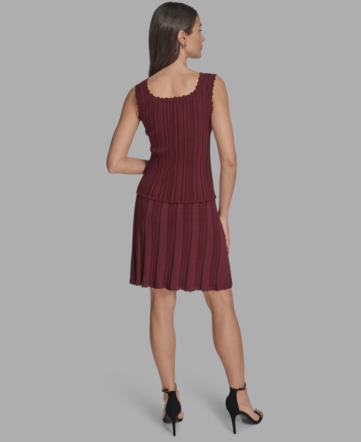 Bcbg Women's Textured-knit Mini Skirt In Burgundy