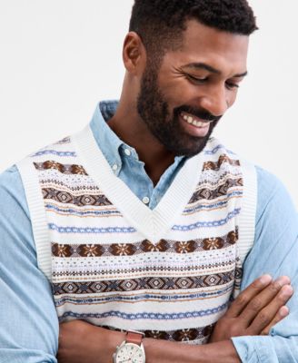 Men's Drake Fair Isle Sweater Vest, Macy's Exclusive