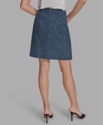 Women's Cotton Tweed Mini Pencil Skirt