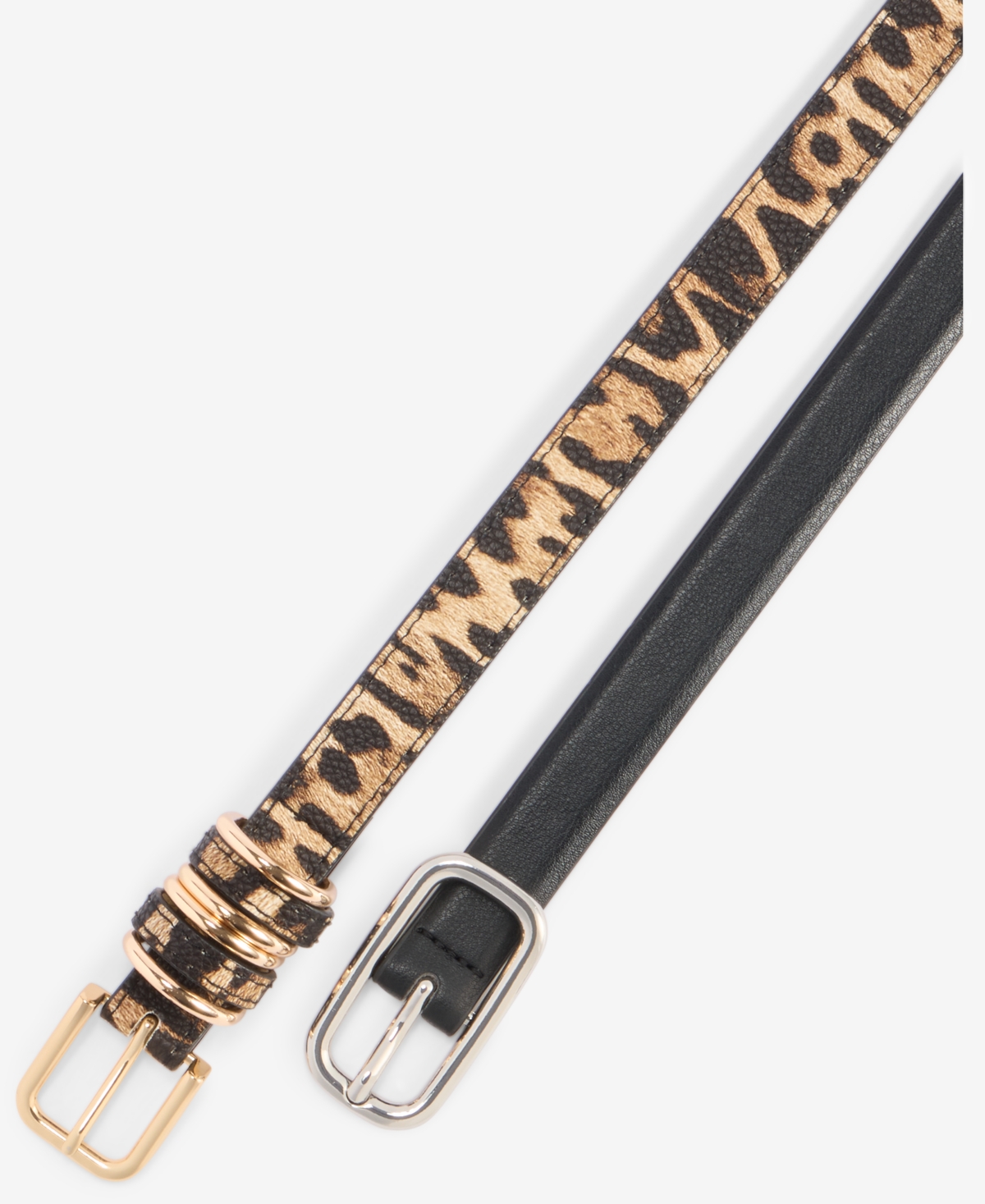 On 34th 2-pc. Faux-leather Belt Set, Macy's Exclusive In Brown