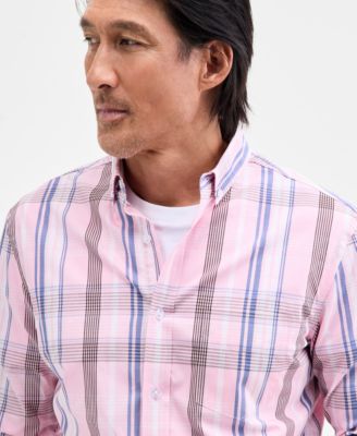Men's Dublin Plaid Button-Down Poplin Shirt, Macy's Exclusive