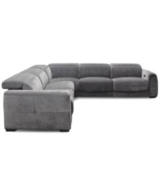 Brownell 5-Pc. L-Shape Sectional with 2 Power Motion Chairs, Exclusively at Macy's