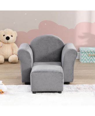 Kids Chair, Kids Upholstered Couch with ottoman