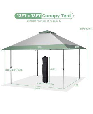 13'x13' Outdoor Patio Pop Up Canopy Tent Sun Protection w/ Wheeled Bag