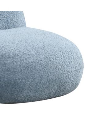 21.5"W Blue Chenille Deer-Shaped Kids Chair