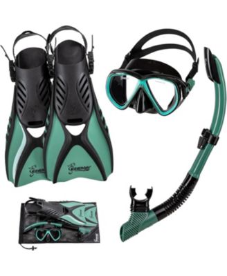 Hanalei Anti-Fog Snorkeling Set - Dark Floral / S