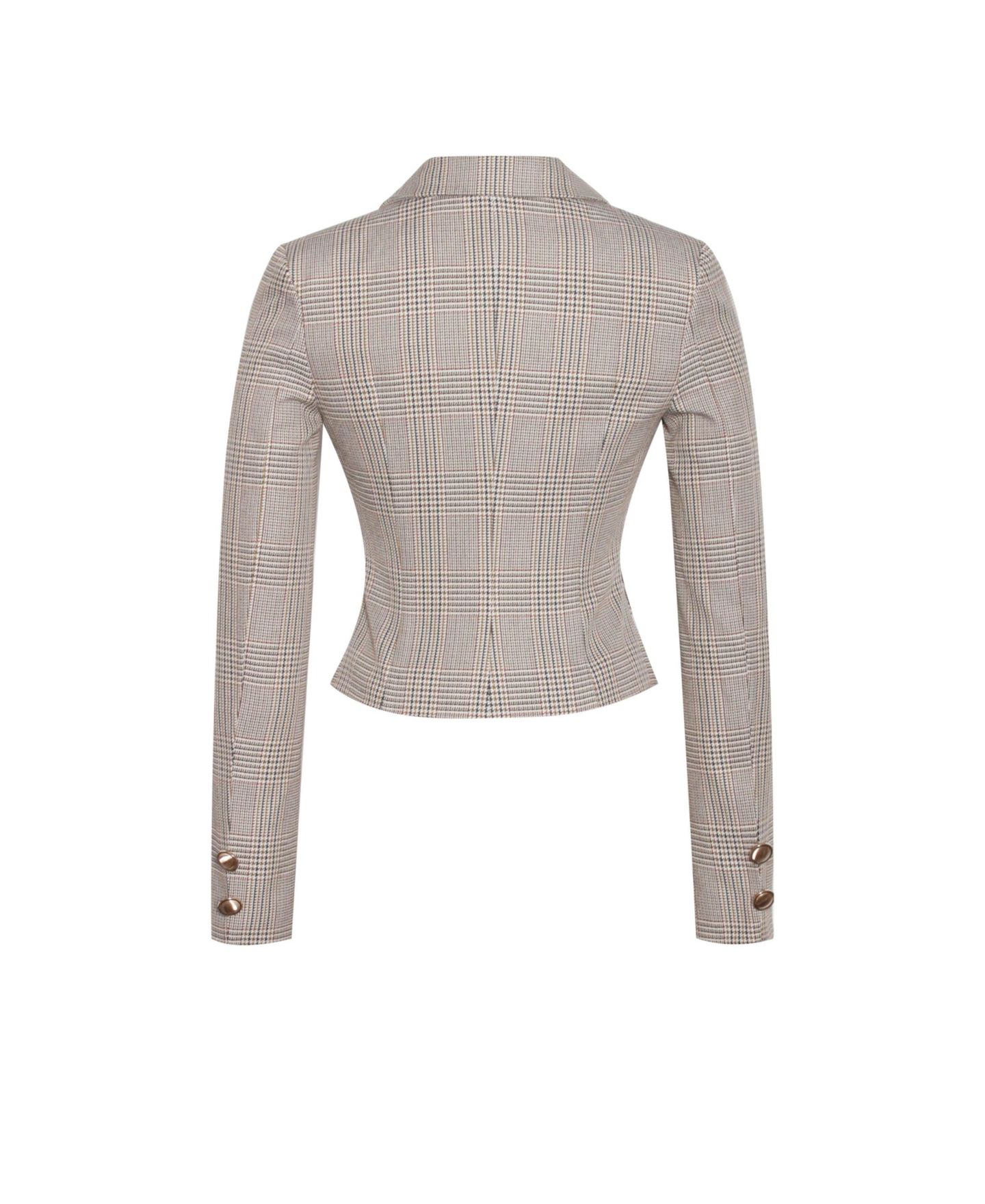 Женская куртка Miss Circle Oakley Brown Plaid Preppy Style Blazer, цвет: Коричневый — фото 11