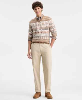 Men's Relaxed-Fit Herringbone Twill Pants, Macy's Exclusive