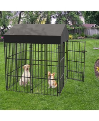 Giant Tall Uptown Welded Outdoor Dog Kennel Playpen Pet Animal Run Crate w/ Roof