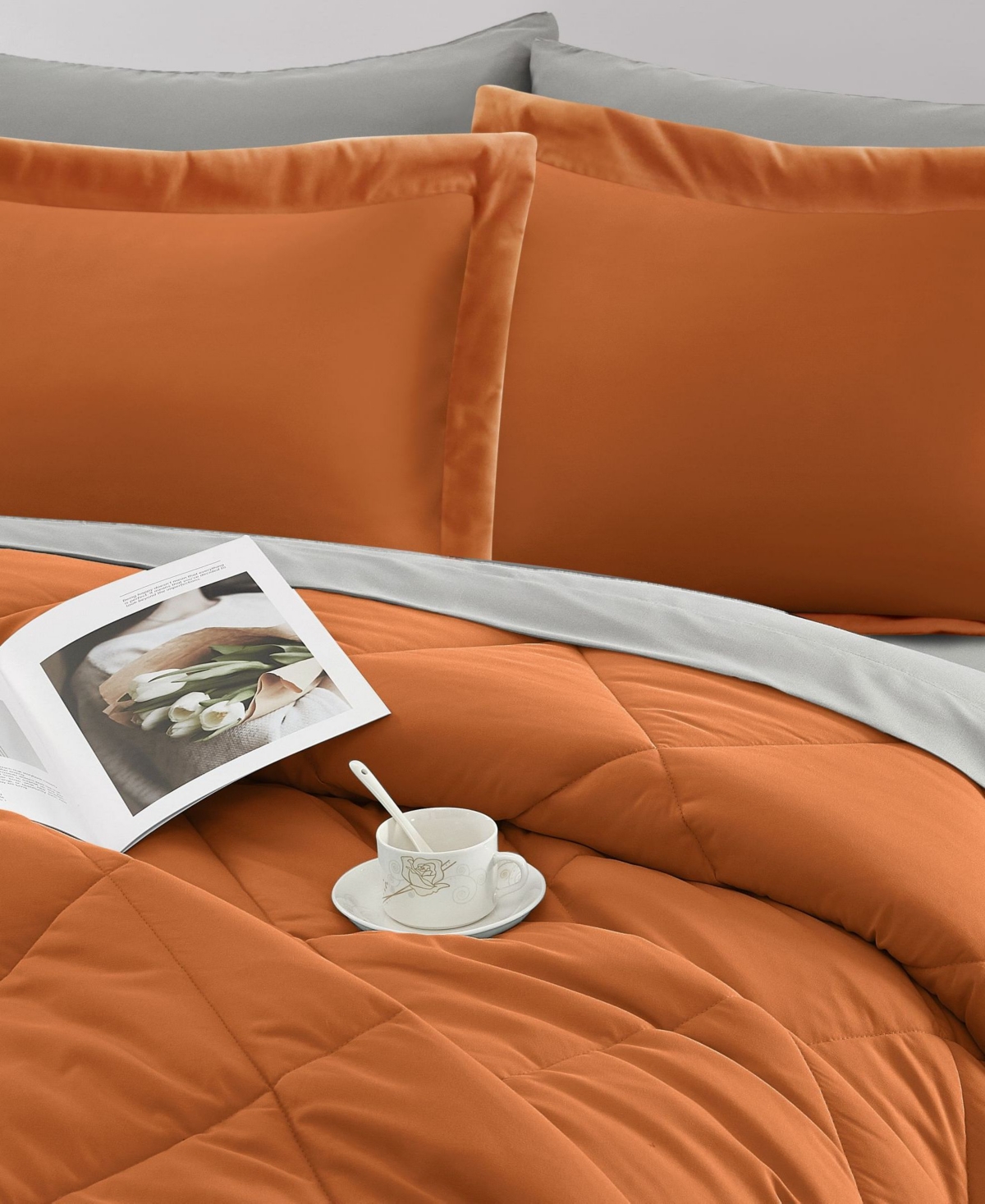 Stratford Park Arelia Geometric 7-pc. Comforter Set, Full In Orange