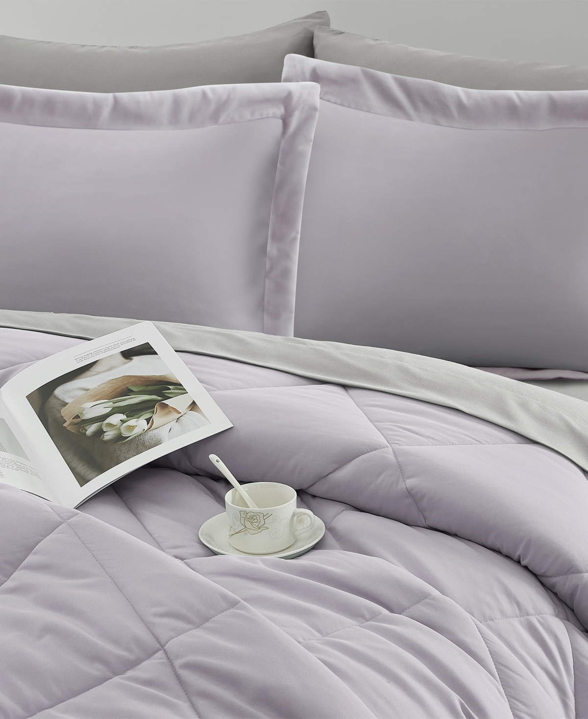 Stratford Park Arelia Geometric 7-pc. Comforter Set, Queen In Purple