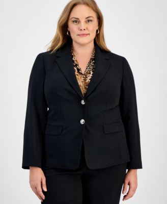 Plus Size Two-Button Blazer