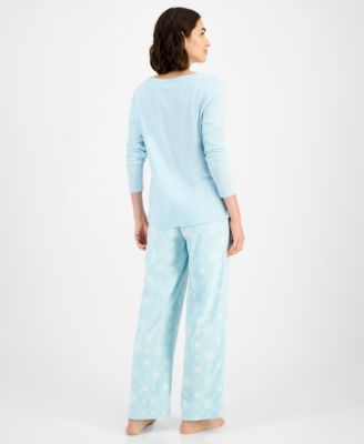 Women's Printed Fleece Pajama Pants, Created for Macy's