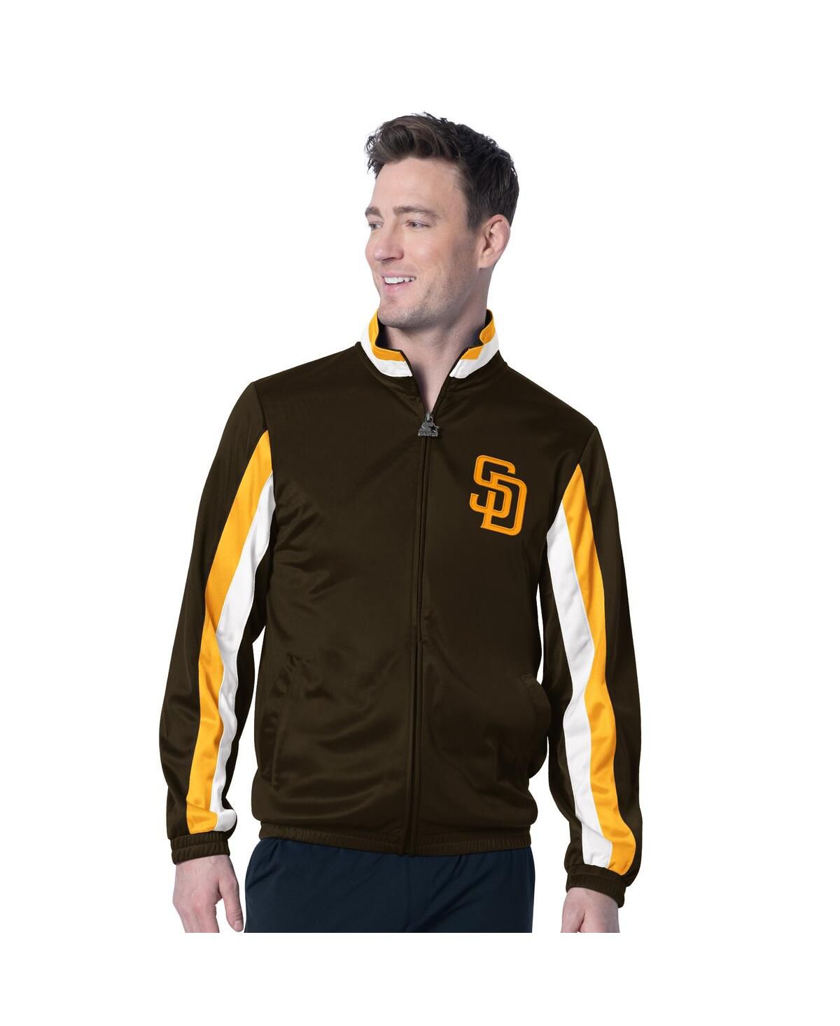 Мужская коричневая куртка San Diego Padres на молнии