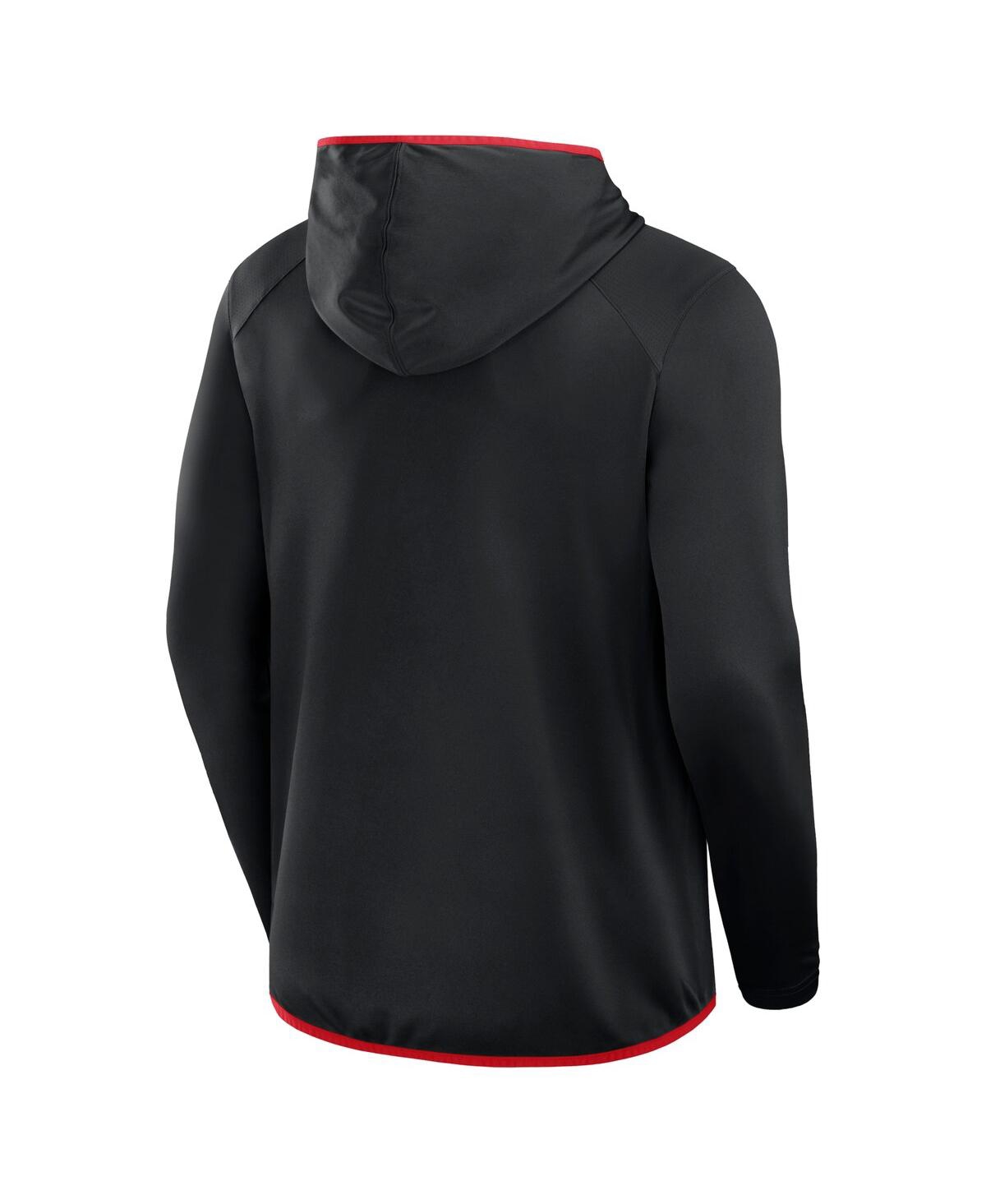 Fanatics Men's Black/red Texas Tech Red Raiders Transitional Hoodie T-shirt In Black