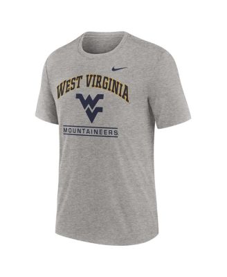 Men's Heather Gray West Virginia Mountaineers Arch Over Logo Tri-Blend T-Shirt