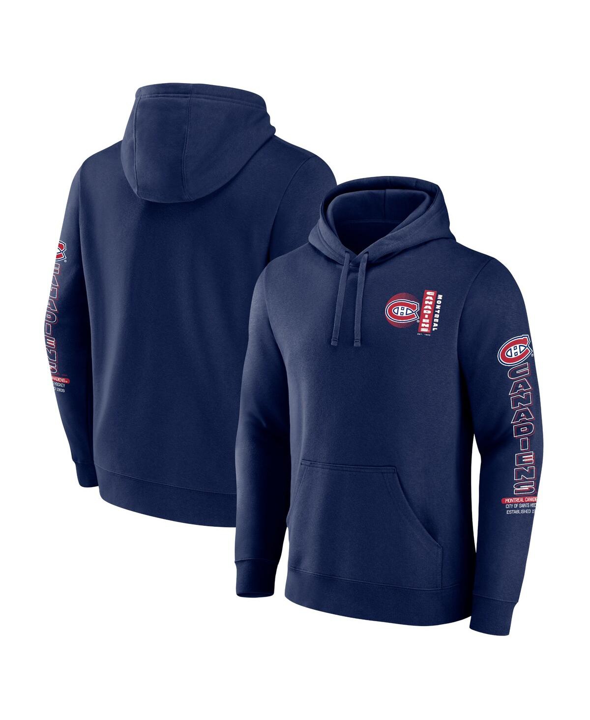Men's Navy Montreal Canadiens Revolution Pullover Hoodie - Navy