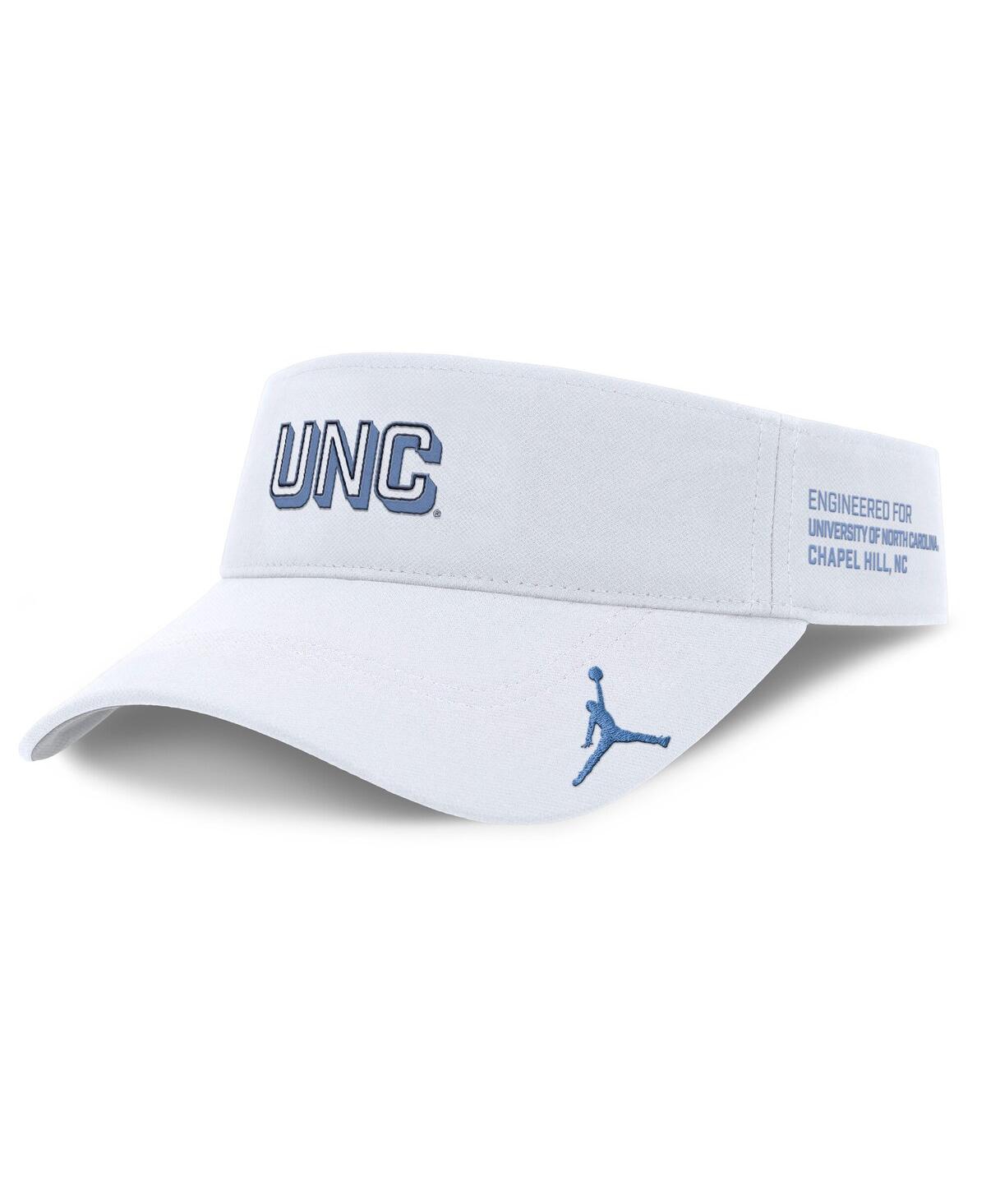 Men's White North Carolina Tar Heels 2025 On-Field Gameday Performance Ace Adjustable Visor Hat - White