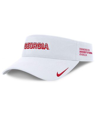 Nike - Men's White Georgia Bulldogs 2025 On-Field Gameday Performance Ace Adjustable Visor