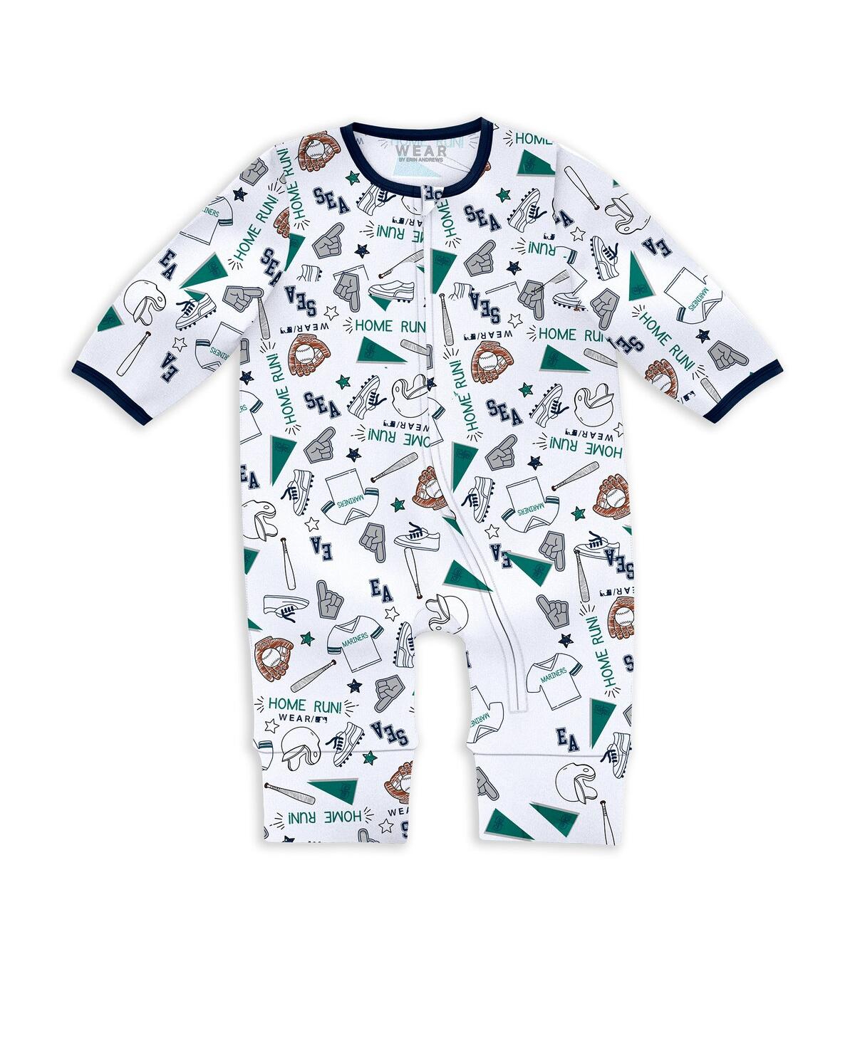 Wear By Erin Andrews Baby Boys And Girls Seattle Mariners Sleep Play Set In White