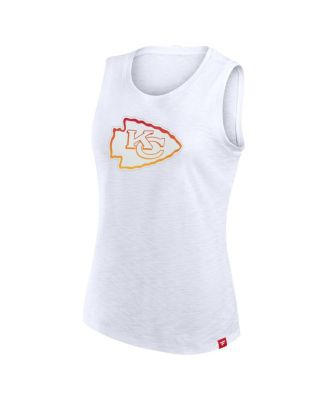 Women's White Kansas City Chiefs Slub Tank Top