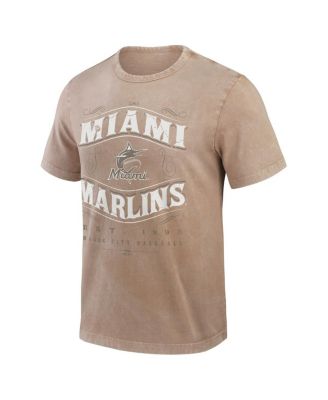 Darius Rucker Collection by Men's Tan Miami Marlins Sun faded T-Shirt