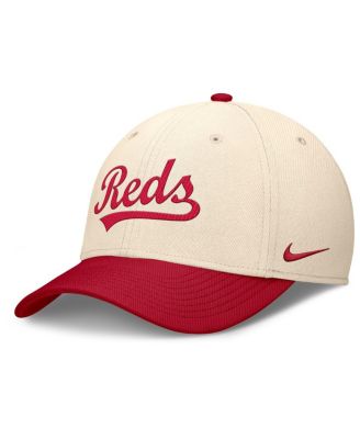 Nike - Men's Natural/Red Cincinnati Reds Statement Rise Performance Flex Hat