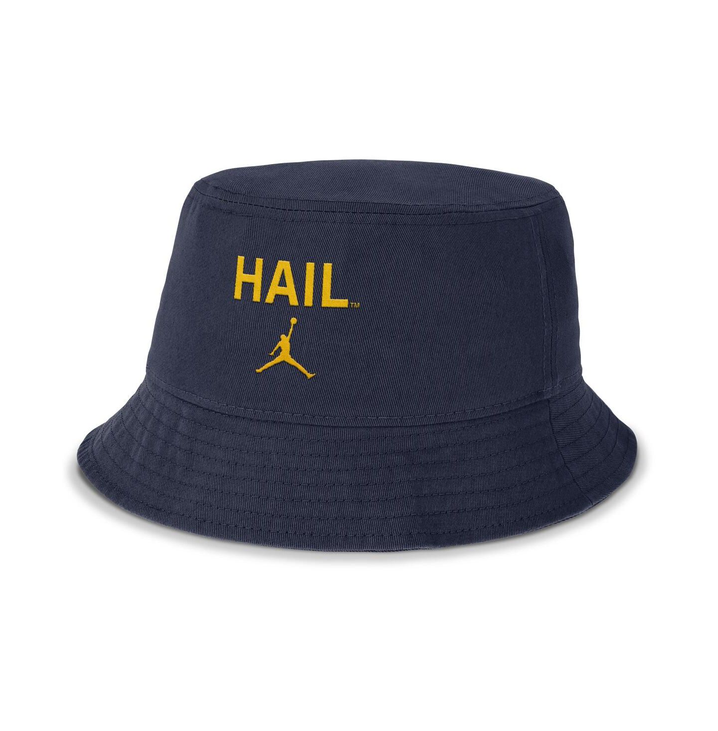 Мужская панама Jordan Navy Michigan Wolverines Apex Primetime Bucket Hat — фото 1
