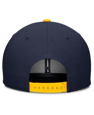 Men's Navy/Cream Michigan Wolverines Pro Legacy Script Snapback Hat