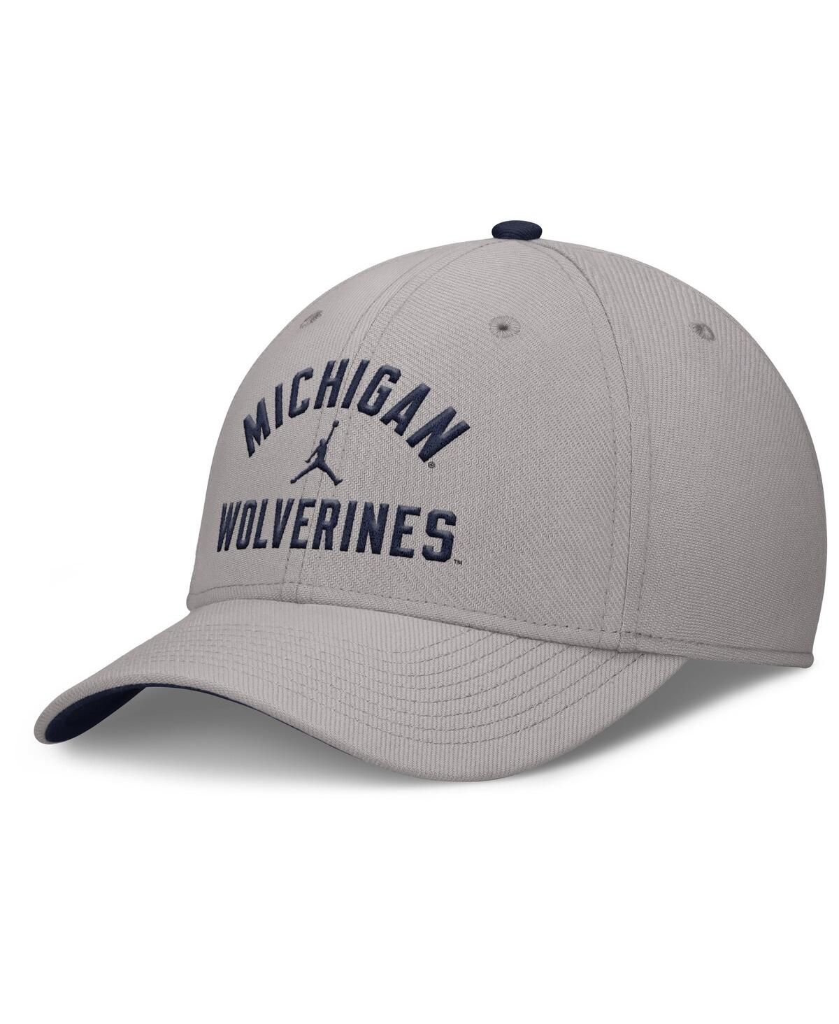 Men's Gray Michigan Wolverines Rise Prep Performance Flex Hat - Gray