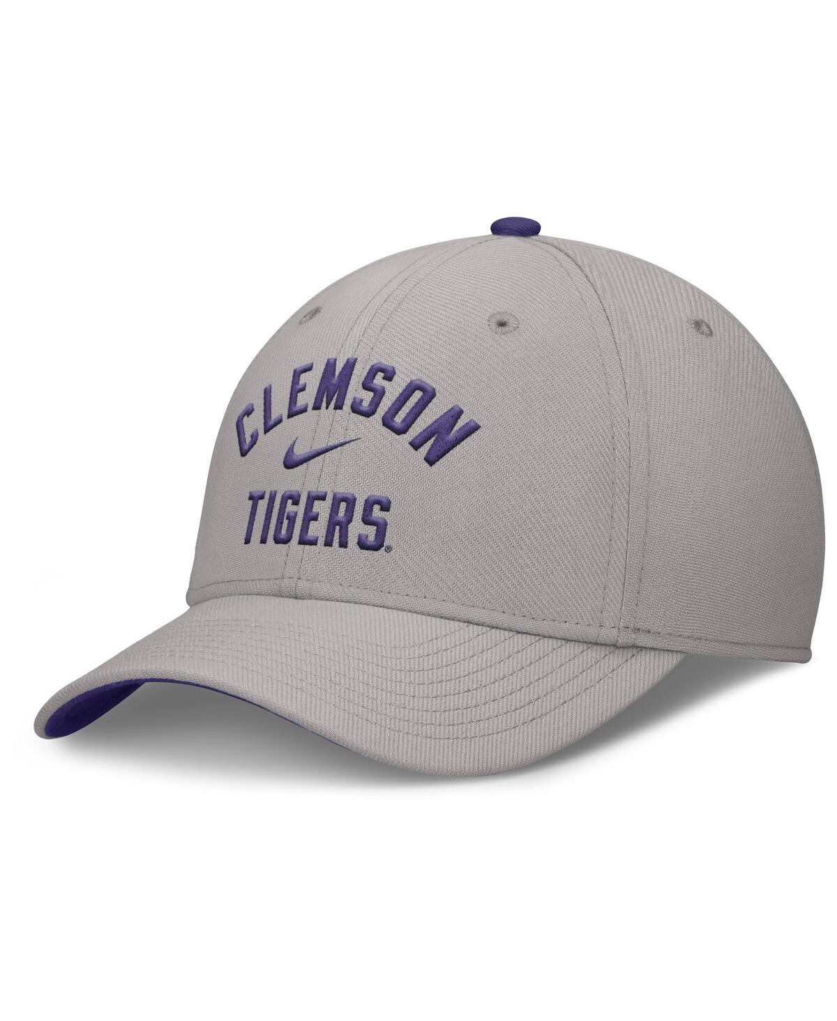 Nike Men's Gray Clemson Tigers Rise Prep Performance Flex Hat In Gray