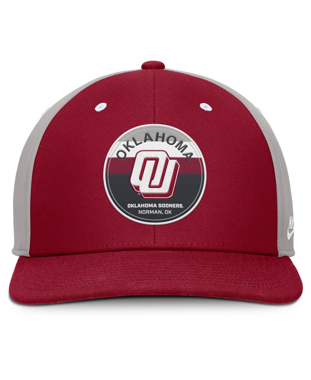 Nike Men's Crimson/Gray Oklahoma Sooners Prep Pro Performance Snapback Hat