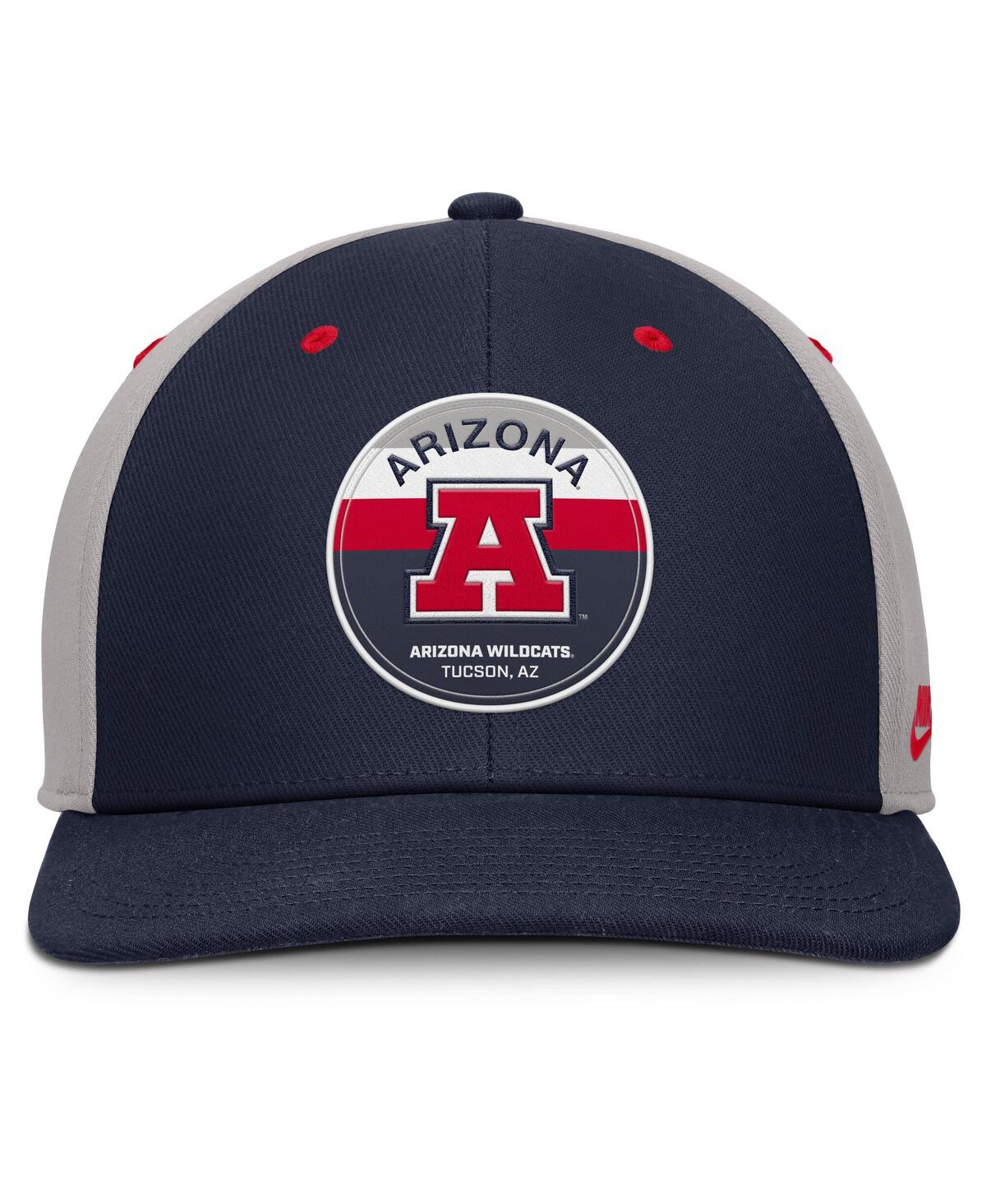 Nike Men's Navy/gray Arizona Wildcats Prep Pro Performance Snapback Hat In Multi