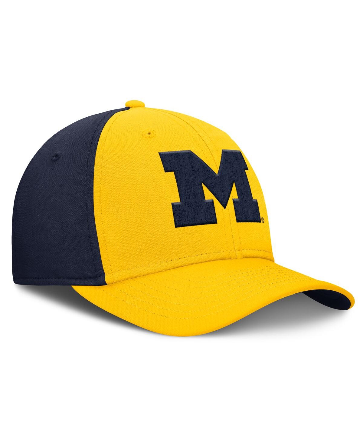 Jordan Men's Maize/navy Michigan Wolverines 2025 Sideline Rise Local Performance Flex Hat
